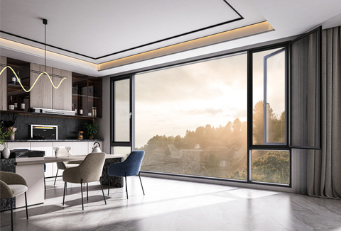 Modern Stylish Outswing Casement Aluminum European Double Glazing Triple Glazing French Window