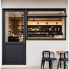 Aluminum Alloy Frame Glass Folding Window for Cafe Restaurant Cupcake Shop