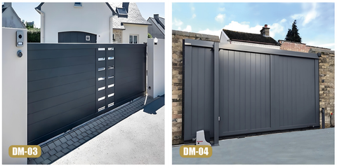  Aluminium Gates with Remote Control Automatic Driveway Folding Curve Corner Gate