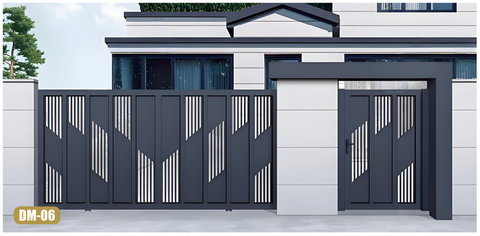  Aluminium Gates with Remote Control Automatic Driveway Folding Curve Corner Gate