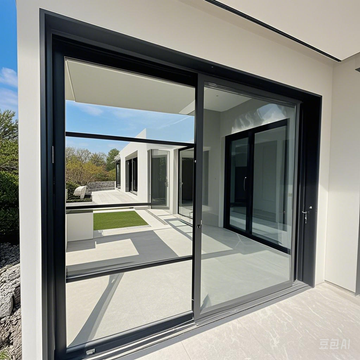 Transparent Aluminum Alloy Sliding Door with Locks And Security Mesh To Keep Away From Burglar