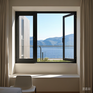 Customized Aluminum Double Glaszed White Outwards Casement Windows for House Powder Painted