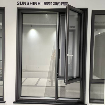 Star Love 125 Aluminum Alloy Inswing Casement Window with Security Stainless Steel Mesh