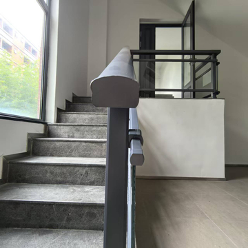 Apartment Villa Stairs Glass Railing Interior Aluminium Glass Railing Guardrail Glass Handrail with Double Laminated Tempered Glass