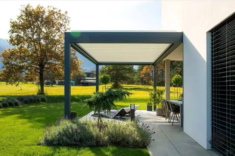 Motorized Aluminum Louvered Pergola for Patio Outdoor