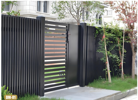  Aluminium Gates with Remote Control Automatic Driveway Folding Curve Corner Gate