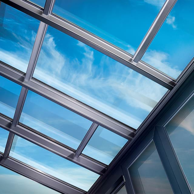 Aluminum skylight window frame construction system