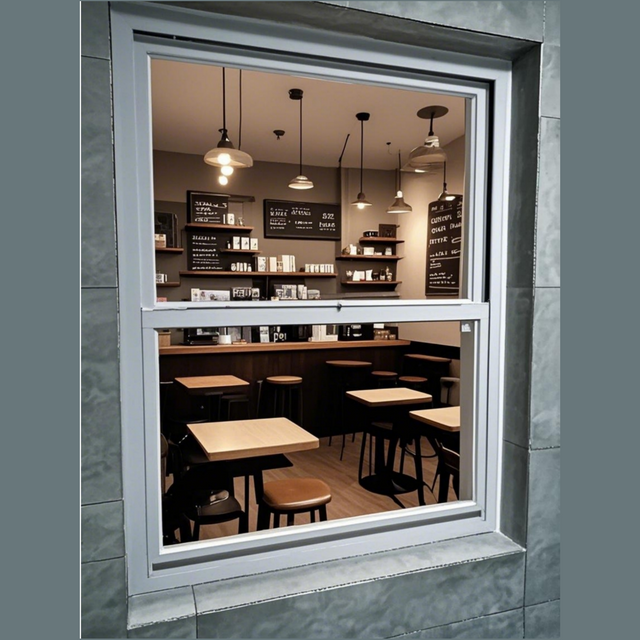 Aluminium Alloy Double Hung Window with Tracks