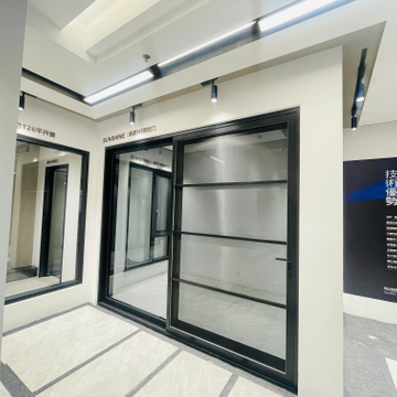 Transparent Aluminum Alloy Sliding Door with Locks And Security Mesh To Keep Away From Burglar