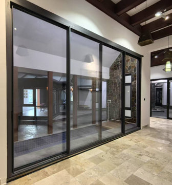 High End Aluminium 162 Smart Panoramic Sliding Door with Remote Control for House and Villa