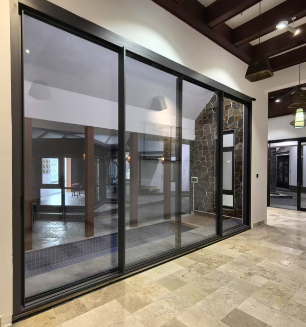 High End Aluminium 162 Smart Panoramic Sliding Door with Remote Control for House and Villa