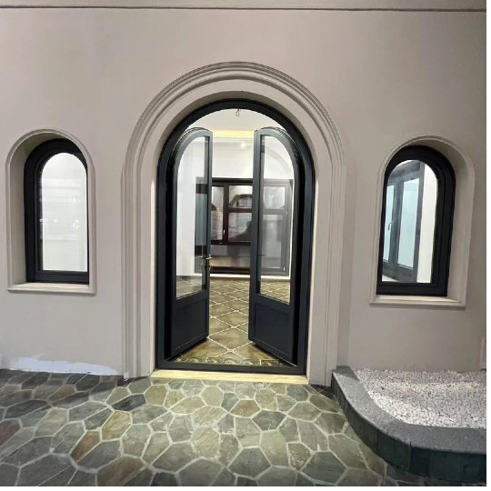 double arched front doors 1