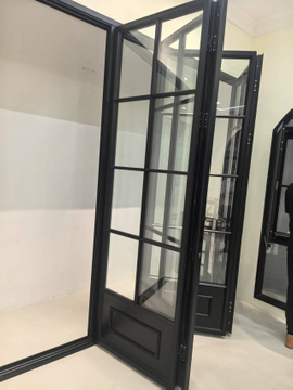 Black Color Fluorocarbon Carbon Coated Sliding Glass Folding Door