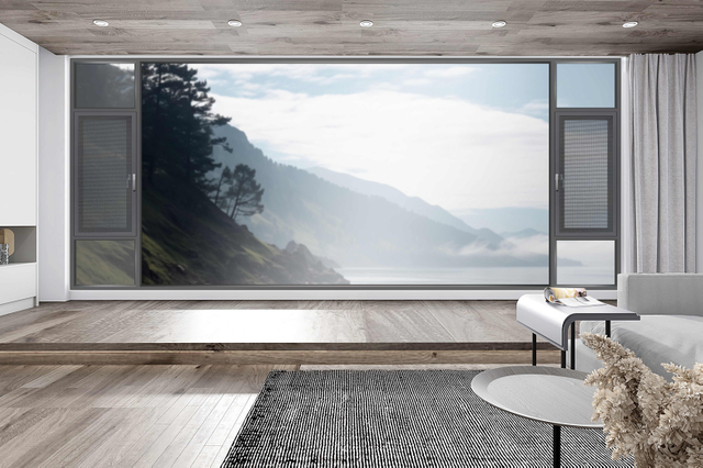 North America Nfrc Windows French Double Tempered Clear Glass Aluminum Casement Window Bay Window