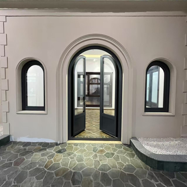 Aluminium Arch Doors High Quality New Design Aluminium Framed Doors for Villa