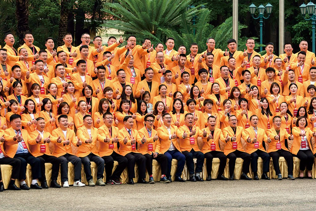 Annual corporate group photo of entire staff