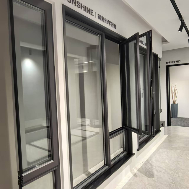 Hurricane Impact Thermal Break Double Glazed Glass Tilt And Turn Window And Door Aluminium Casement Windows For Apartments and Houses