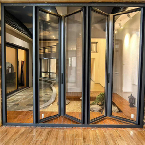 Slide glass folding door for house and villa exterior use 