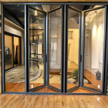 Slide glass folding door for house and villa exterior use 