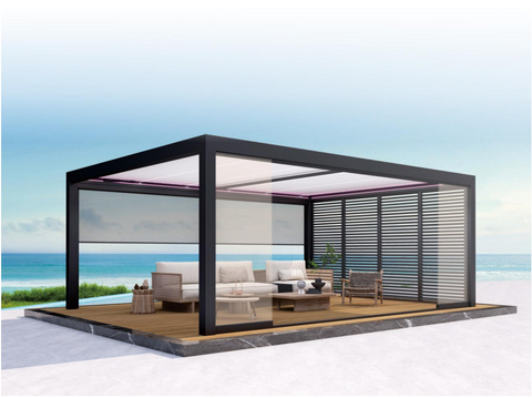 Hot Selling Product Garden Gazebos Bioclimatic Motorized Various Size Aluminum Pergola Outdoorgazebo Moden Louvered Pergola