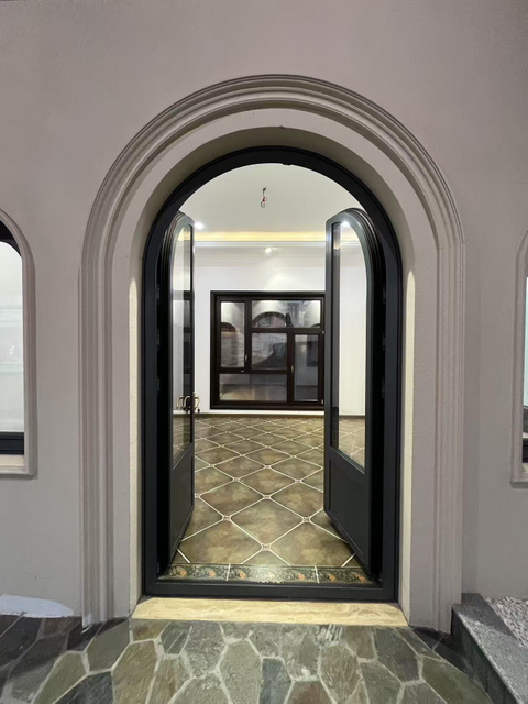 Aluminium Arch Doors High Quality New Design Aluminium Framed Doors for Villa