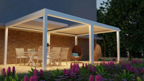 Customized Adjustable Aluminium Pergola Waterproof Louvered Roof Motorized Bbq Grill Gazebo Sale