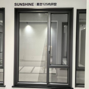 Star Love 125 Aluminum Alloy Inswing Casement Window with Security Stainless Steel Mesh