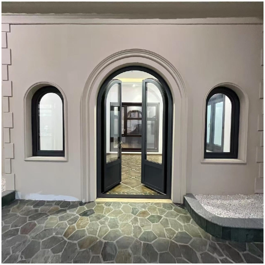 double arched front doors 2