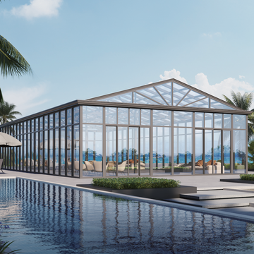 Aluminum Alloy Sunroom with Door And Windows of Heat Insulation