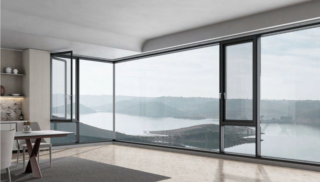 Galaxy 108 Double Tempered Glass Inwards Casement Tilt and Turn Window