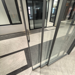8mm Single Tempered Glass Sliding Door for Living Room with Aluminum Slim Frame