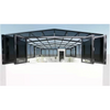Domi Outdoor Living 8x12ft Wall-mounted Sunroom Gazebo Solarium with Front Door Side Entrances Galvanized Steel Sloping Roof Movable Screens