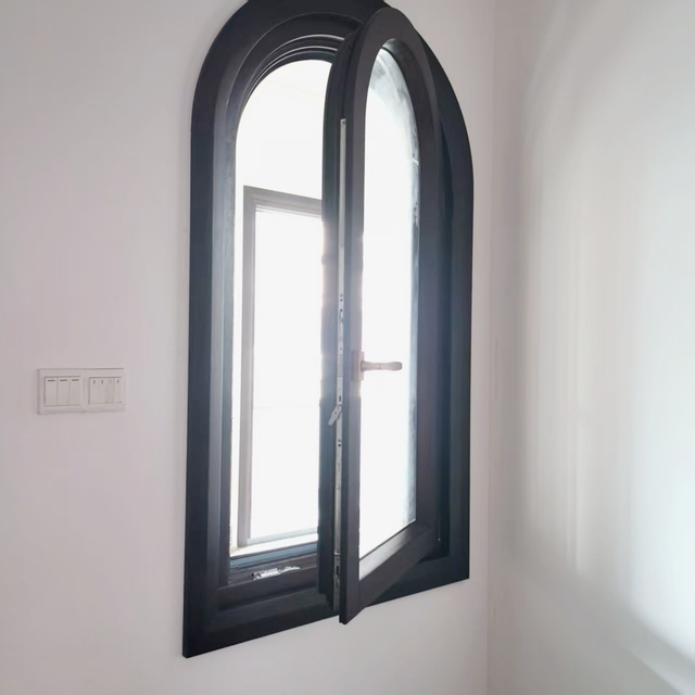 Aluminum Clad Wood Arched Top Window for House And Villa Hotell