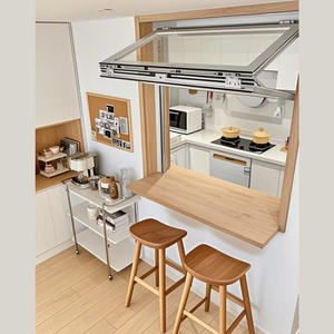 Aluminum Alloy Frame Glass Folding Window for Cafe Restaurant Cupcake Shop