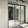 Residential Aluminum Profile Frame Hanging Door with Three Tracks