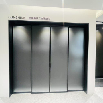 Popular Modern Double Glazed Aluminium Shutter Sliding Door with Stain Steel Roller