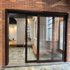 Chinese Antique Style Sliding Door Hidden Track Mirror Surface Wooden Sliding Doors