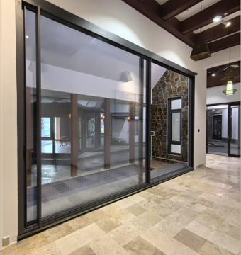 Aluminium Double Tempered Glass Sliding Doors High Quality Energy Efficient Sliding Door