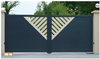 Automatic Driveway Folding Curve Corner Gate of Aluminium Alloy