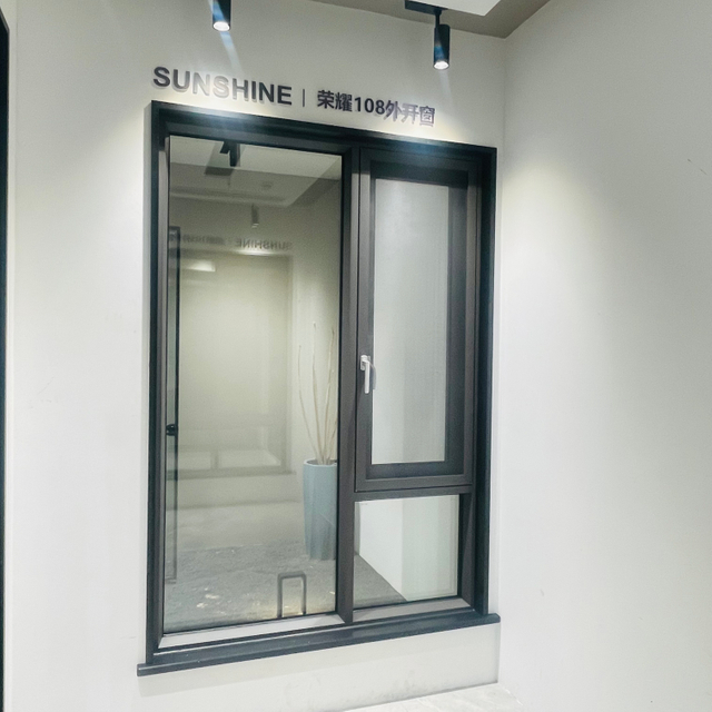 Aluminum Casement Window Customized Thermal Break Double Layer Tempered Glass Inward And Outward Casement Window