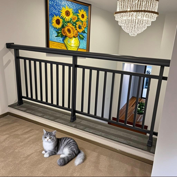 Customized Matt Gray Ultra Clear Tempered Glass Railing Frameless Glass Balcony Balustrade