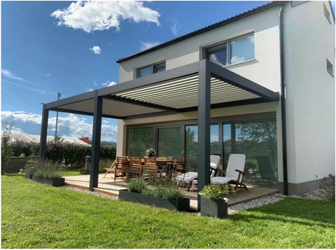 Motorized Aluminum Louvered Pergola for Patio Outdoor