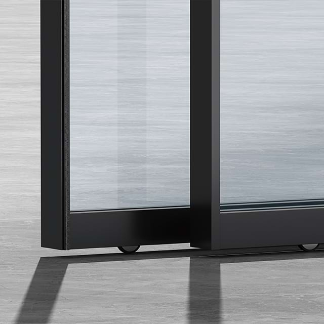 Sliding door track and threshold detail