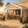 Aluminum Alloy Sunroom with Door And Windows of Heat Insulation