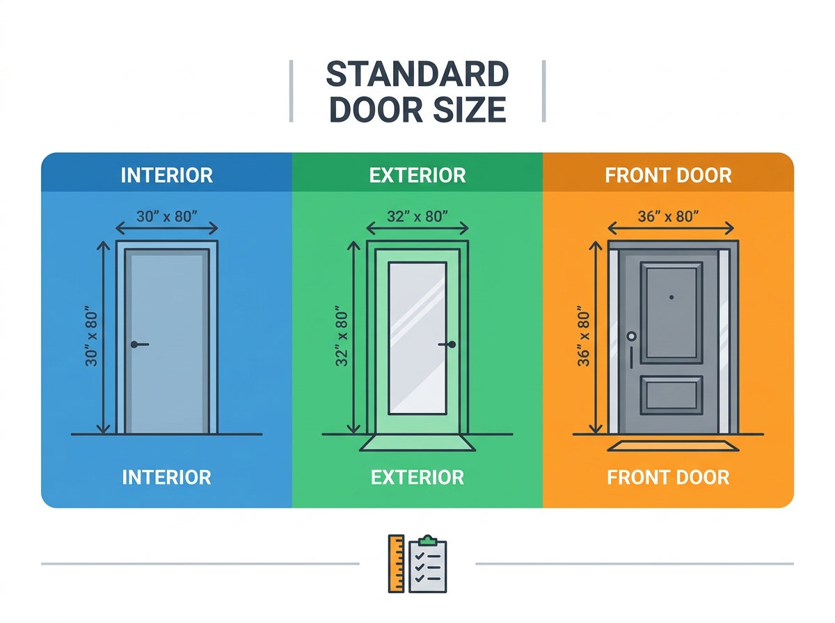 Standard Door Size Guide and Measurement Chart