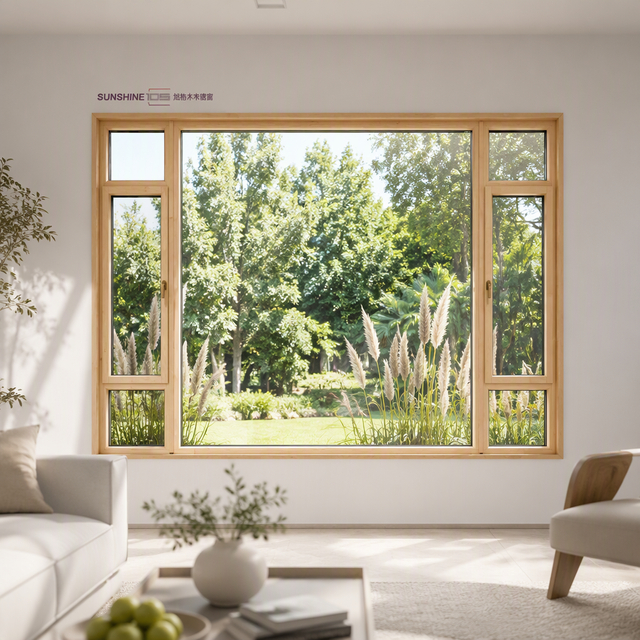Aluminum-Clad Cypress Wood Casement Windows